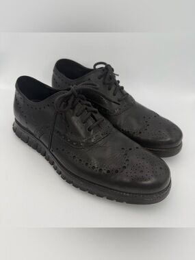Cole Haan Men's Black ZERØGRAND Remastered Wingtip Oxfords 8.5 Comfort